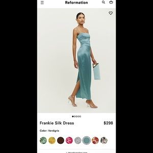 Reformation Frankie Silk Dress - Size 6